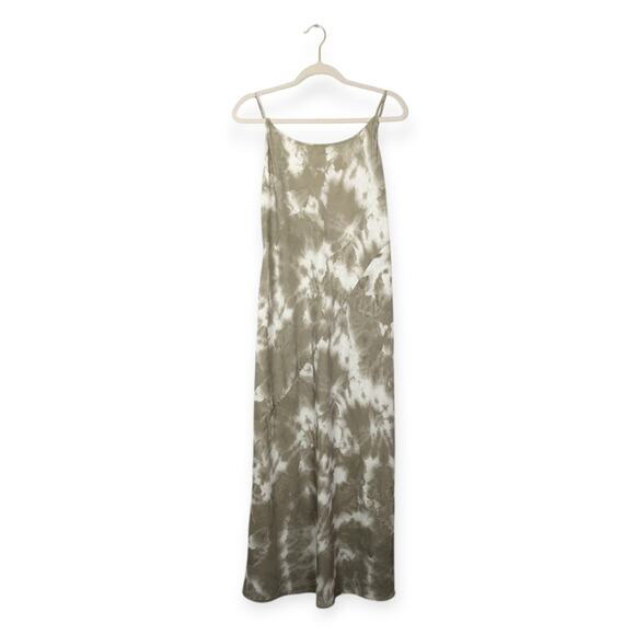 Thakoon Collective Green & White Tie Dye Scoop Back Maxi Dress Size 6 - Picture 1 of 12